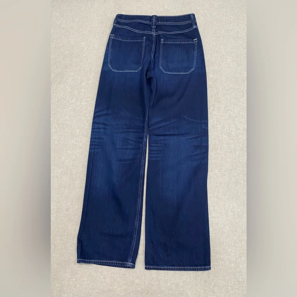We The Free, Women's Wide Leg Pants, High Rise, Size 27 Dark Blue - Picture 3 of 14